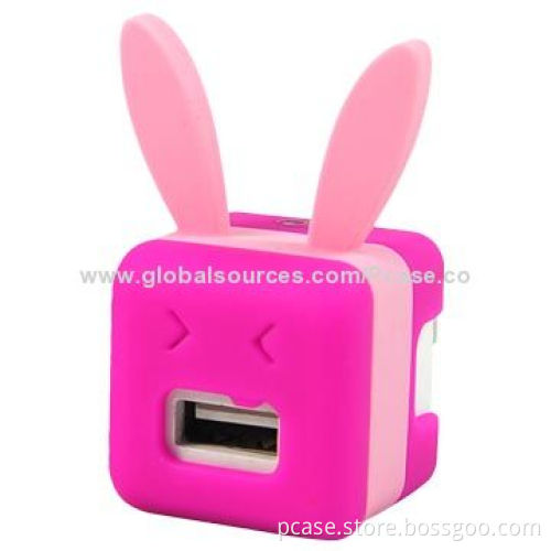 Silicone Cover for USB Power Adapter, Suitable for iPhone and iPad, with Different Ear Bands